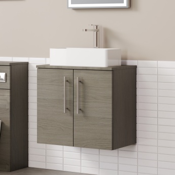 Delphi Nordic 600mm 2-Door Wall Hung Countertop Vanity Unit | Product Image