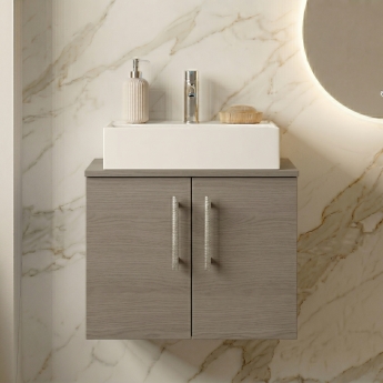 Delphi Nordic 600mm 2-Door Wall Hung Countertop Vanity Unit | Product Image