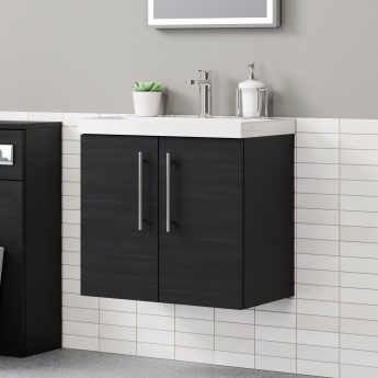 Delphi Nordic 600mm 2-Door Wall Hung Vanity Unit (inc Basin) | Product Image