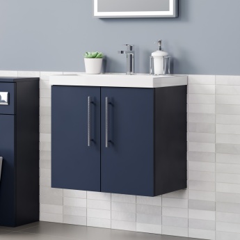 Delphi Nordic 600mm 2-Door Wall Hung Vanity Unit (inc Basin) | Product Image