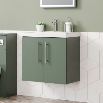 Delphi Nordic 600mm 2-Door Wall Hung Vanity Unit (inc Basin) | Product Image