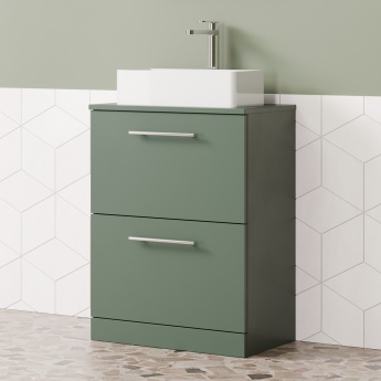 Delphi Nordic 600mm 2-Drawer Floor Standing Countertop Vanity Unit | Product Image