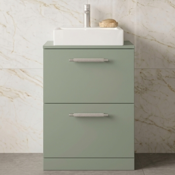 Delphi Nordic 600mm 2-Drawer Floor Standing Countertop Vanity Unit | Product Image