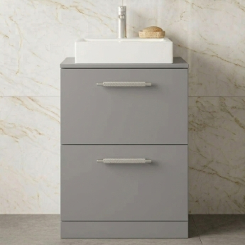 Delphi Nordic 600mm 2-Drawer Floor Standing Countertop Vanity Unit | Product Image