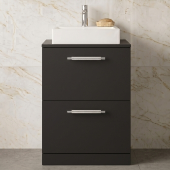 Delphi Nordic 600mm 2-Drawer Floor Standing Countertop Vanity Unit | Product Image