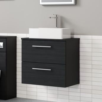 Delphi Nordic 600mm 2-Drawer Wall Hung Countertop Vanity Unit | Product Image