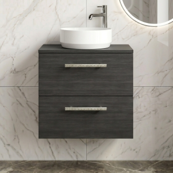 Delphi Nordic 600mm 2-Drawer Wall Hung Countertop Vanity Unit | Product Image