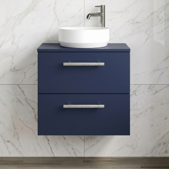 Delphi Nordic 600mm 2-Drawer Wall Hung Countertop Vanity Unit | Product Image