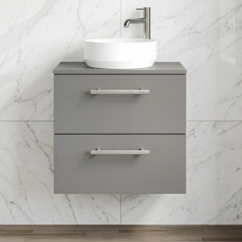 Delphi Nordic 600mm 2-Drawer Wall Hung Countertop Vanity Unit | Product Image