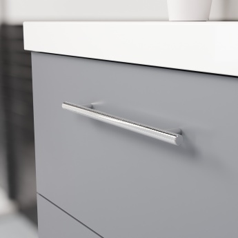 Delphi Nordic Grey 600mm 2-Drawer Wall Hung Vanity Unit (inc Basin) | Product Image