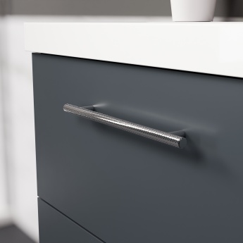Delphi Nordic Soft Black 600mm 2-Drawer Wall Hung Vanity Unit (inc Basin) | Product Image