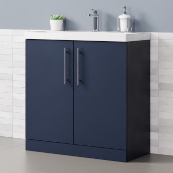 Delphi Nordic 800mm 2-Door Floor Standing Vanity Unit (inc Basin) | Product Image