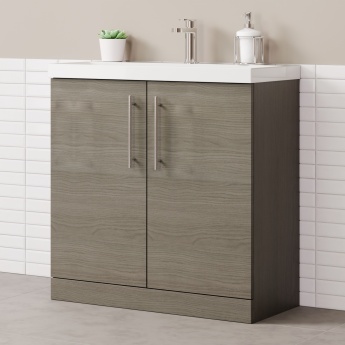 Delphi Nordic 800mm 2-Door Floor Standing Vanity Unit (inc Basin) | Product Image