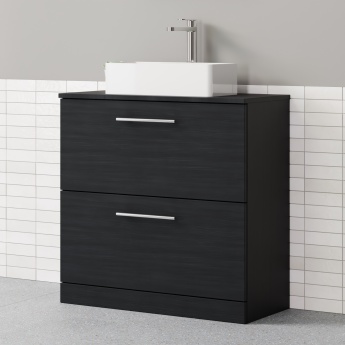 Delphi Nordic 800mm 2-Drawer Floor Standing Countertop Vanity Unit | Product Image