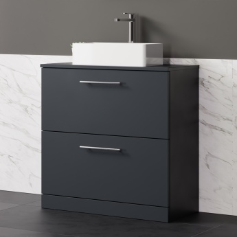 Delphi Nordic 800mm 2-Drawer Floor Standing Countertop Vanity Unit | Product Image