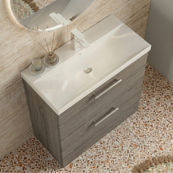 Delphi Nordic 800mm 2-Drawer Floor Standing Vanity Unit (inc Basin) | Product Image