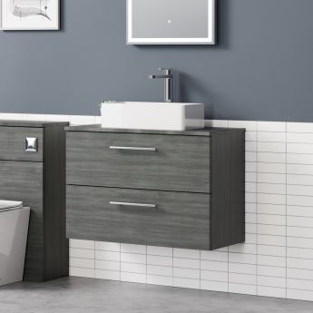 Delphi Nordic 800mm 2-Drawer Wall Hung Countertop Vanity Unit | Product Image