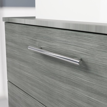 Delphi Nordic Anthracite 800mm 2-Drawer Wall Hung Countertop Vanity Unit | Product Image