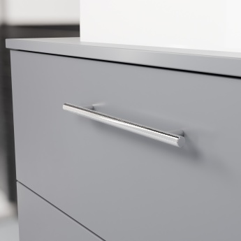 Delphi Nordic Grey 800mm 2-Drawer Wall Hung Countertop Vanity Unit | Product Image