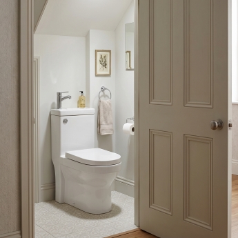 Delphi P2 Compact Combi Close Coupled Toilet and Integrated Basin excluding Tap | Product Image
