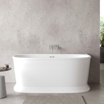 Delphi Paradise Skirted D-Shaped Back-to-Wall Freestanding Bath | Product Image