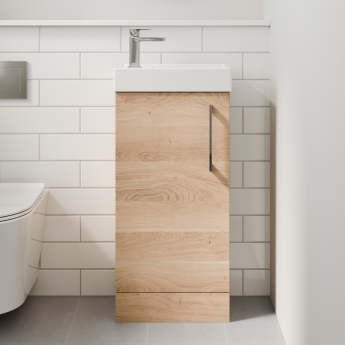 Delphi Pavilion 400mm 1-Door Floor Standing Vanity Unit (inc Cloakroom Basin) | Product Image