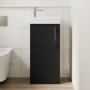 Delphi Pavilion 400mm 1-Door Floor Standing Vanity Unit (inc Cloakroom Basin) | Product Image