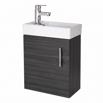 Delphi Pavilion 400mm 1-Door Wall Hung Vanity Unit (inc Cloakroom Basin) | Product Image