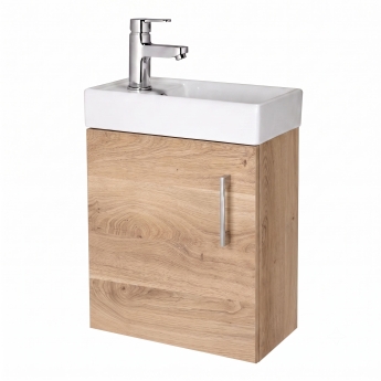 Delphi Pavilion 400mm 1-Door Wall Hung Vanity Unit (inc Cloakroom Basin) | Product Image