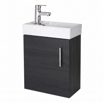 Delphi Pavilion 400mm 1-Door Wall Hung Vanity Unit (inc Cloakroom Basin) | Product Image