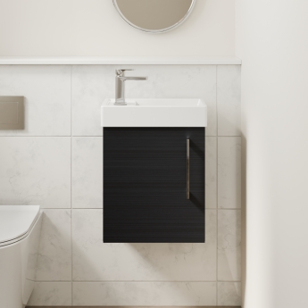 Delphi Pavilion 400mm 1-Door Wall Hung Vanity Unit (inc Cloakroom Basin) | Product Image