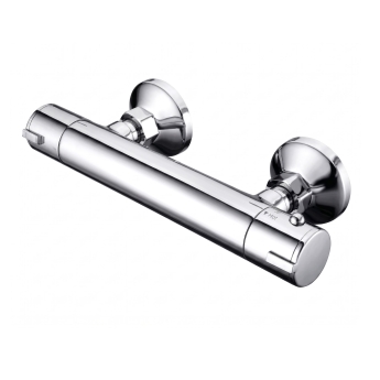 Delphi Pennard Thermostatic Round Bar Mixer Shower with Shower Kit - Chrome | Product Image