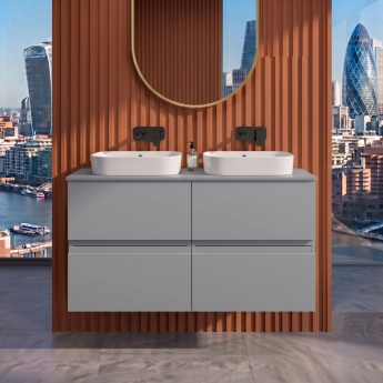 Delphi Penthouse 1200mm 4-Drawer Wall Hung Countertop Vanity Unit | Product Image