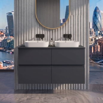 Delphi Penthouse 1200mm 4-Drawer Wall Hung Countertop Vanity Unit | Product Image