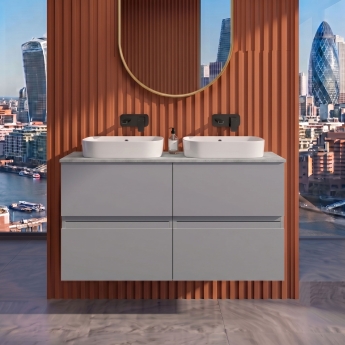 Delphi Penthouse 1200mm 4-Drawer Wall Hung Premium Countertop Vanity Unit | Product Image