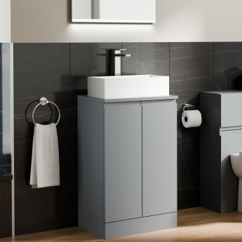 Delphi Penthouse 500mm 2-Door Floor Standing Countertop Vanity Unit | Product Image