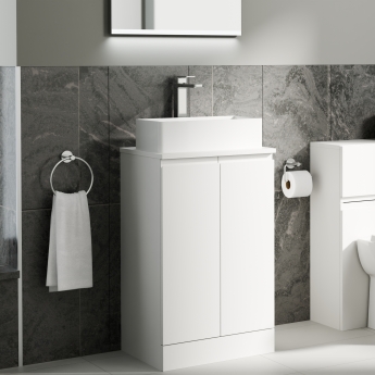 Delphi Penthouse 500mm 2-Door Floor Standing Countertop Vanity Unit | Product Image