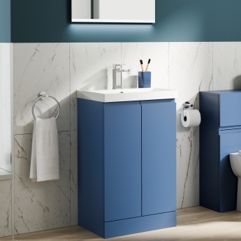 Delphi Penthouse 500mm 2-Door Floor Standing Vanity Unit (inc Basin) | Product Image