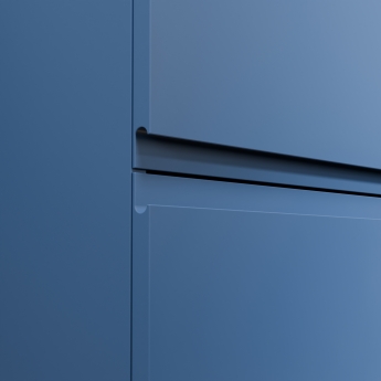 Delphi Penthouse Satin Blue 500mm 2-Drawer Wall Hung Countertop Vanity Unit | Product Image