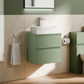 Delphi Penthouse 500mm 2-Drawer Wall Hung Countertop Vanity Unit | Product Image