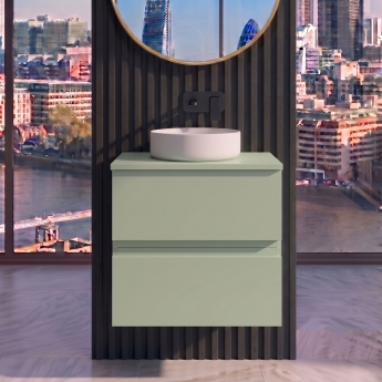 Delphi Penthouse 500mm 2-Drawer Wall Hung Countertop Vanity Unit | Product Image