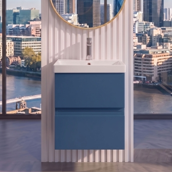 Delphi Penthouse 500mm 2-Drawer Wall Hung Vanity Unit (inc Basin) | Product Image
