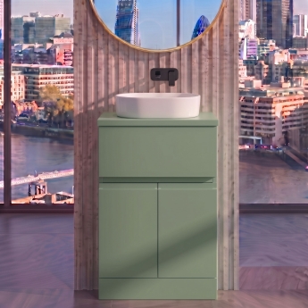 Delphi Penthouse 500mm 2-Door 1-Drawer Floor Standing Countertop Vanity Unit | Product Image