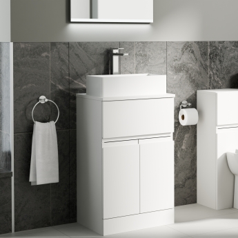 Delphi Penthouse 500mm 2-Door 1-Drawer Floor Standing Countertop Vanity Unit | Product Image