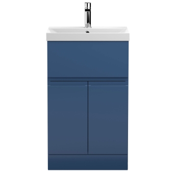 Delphi Penthouse 500mm 2-Door 1-Drawer Floor Standing Vanity Unit (inc Basin) | Product Image