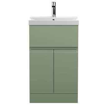 Delphi Penthouse 500mm 2-Door 1-Drawer Floor Standing Vanity Unit (inc Basin) | Product Image