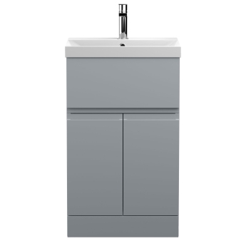 Delphi Penthouse 500mm 2-Door 1-Drawer Floor Standing Vanity Unit (inc Basin) | Product Image