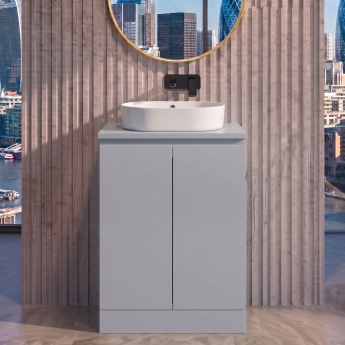 Delphi Penthouse 600mm 2-Door Floor Standing Countertop Vanity Unit | Product Image