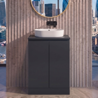 Delphi Penthouse 600mm 2-Door Floor Standing Countertop Vanity Unit | Product Image