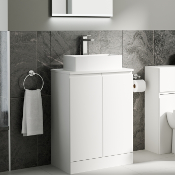 Delphi Penthouse 600mm 2-Door Floor Standing Countertop Vanity Unit | Product Image